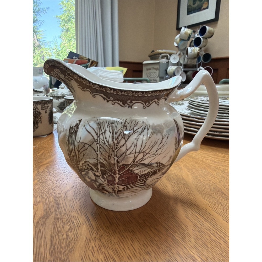 Vtg Johnson Brothers Friendly Village 6" Tall Pitcher Sugar Maples Excellent
